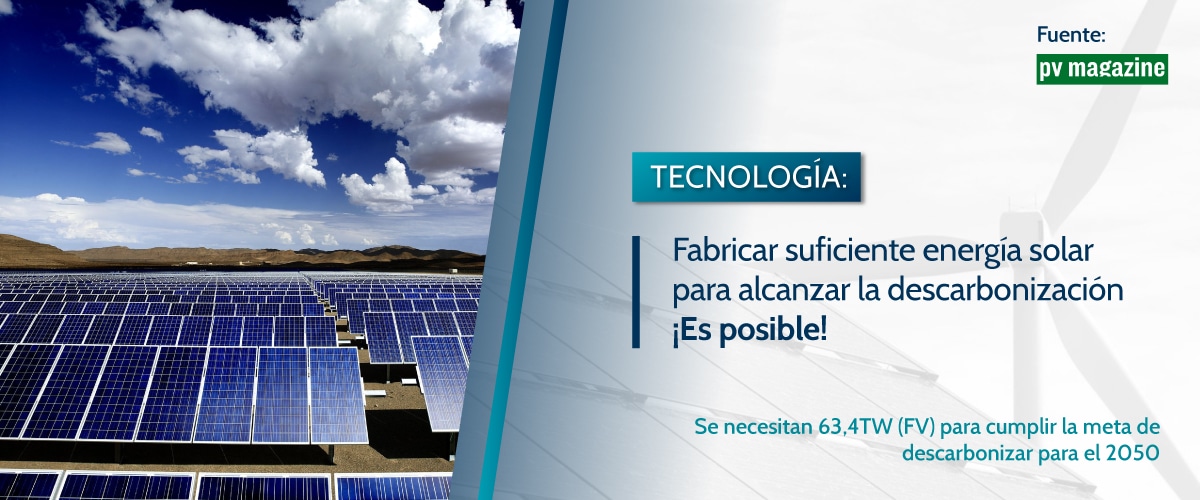Lee más sobre el artículo Fabricar suficiente energía solar para alcanzar la descarbonización ¡Es posible!