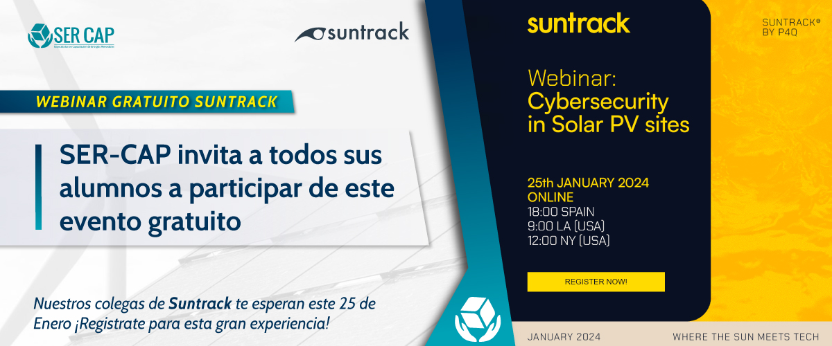 Lee más sobre el artículo Suntrack invita: Webinar “Ciberseguridad en plantas solares fotovoltaicas”